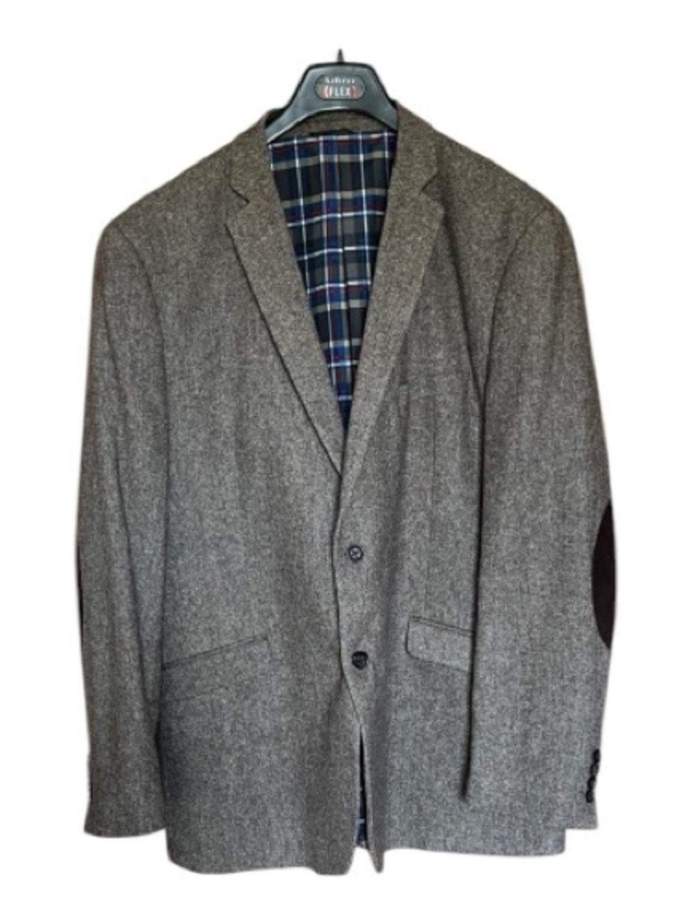 US Polo Men's Gray Blazer with Elbow Patches